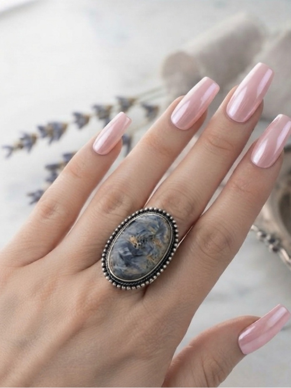 Sterling Silver 925 Pietersite Statement Ring